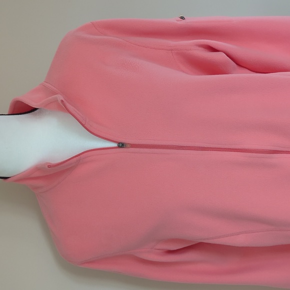 L.L. Bean Fleece Zip Up Shirt Jacket XL Regular Orange - Picture 5 of 14